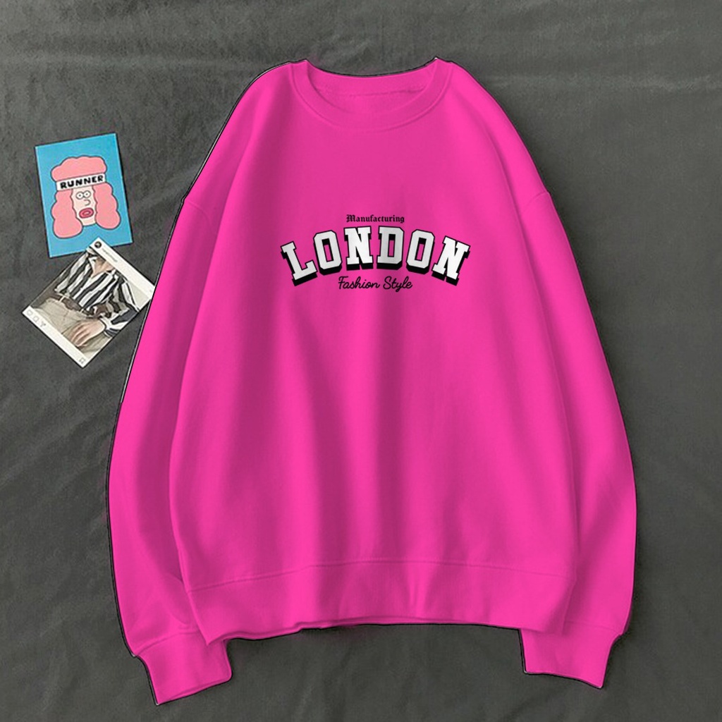 LONDON FASHION STYLE SWEATER TEBAL / SWEATER CREWNECK UNISEX