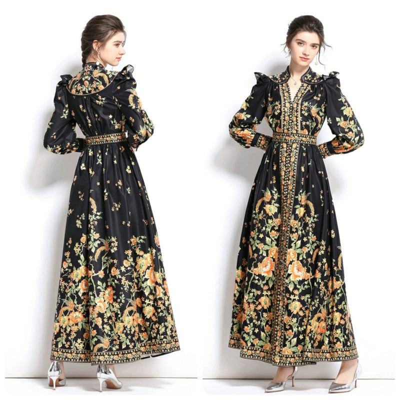 96500# Armenia maxi dress FASHION WANITA GROSIR three m threem 3m 3ms