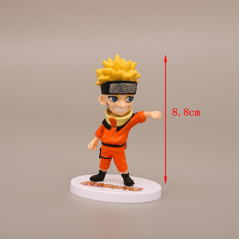 6pcs / Set Action Figure Anime Naruto Shippuden Uzumaki Hatake Kakashi Bahan PVC Untuk Hadiah Anak