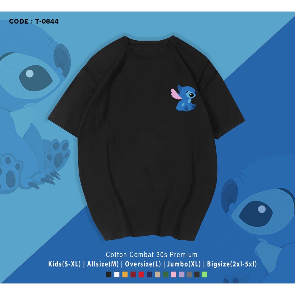 KAOS STITCH/KAOS SANTAI/KAOS PRIA WANITA/KAOS TERPOPULER/BISA CUSTOM/KAOS OVERSIZE