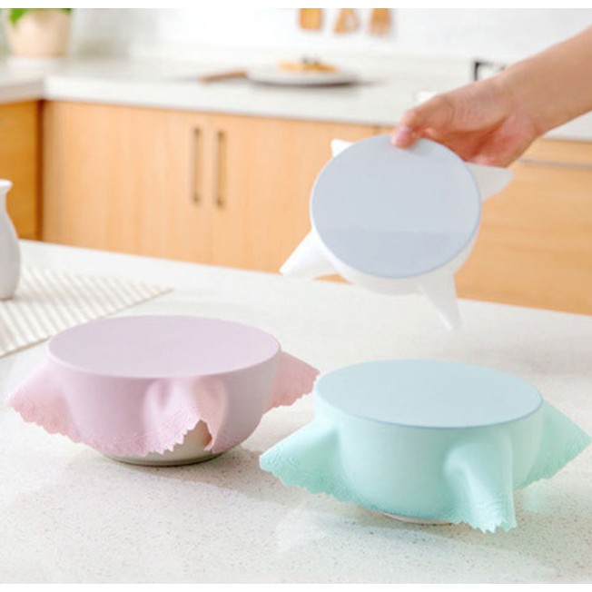 AS196 Penutup Makanan silikon BPA free Silicone Stretch Food Grade Cover / Tutup Mangkuk Silikon