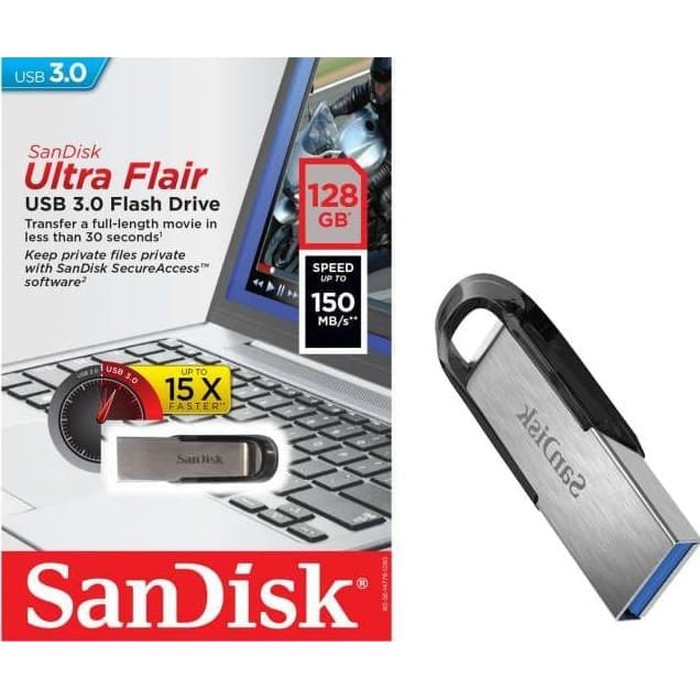 Sandisk Flashdisk Ultra Flair USB 3.0 CZ73 128GB UFD