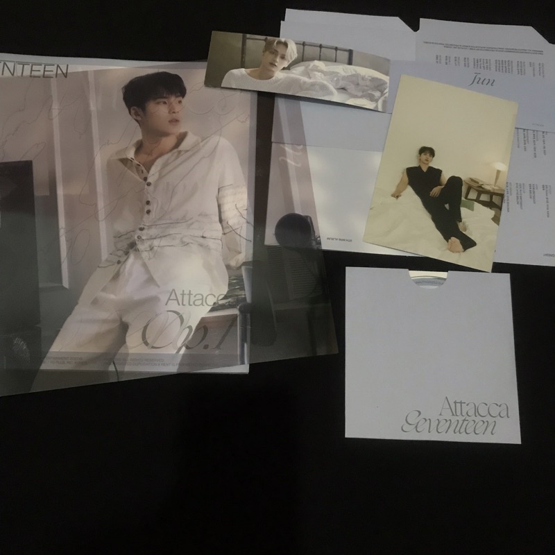 Album only seventeen attacca op1 pb performance layered mingyu postcard joshua folding card jun