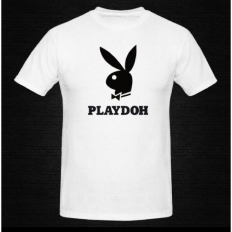 BAJU KAOS TSHIRT PRIA WANITA KATA KAYA LUCU PLAYDOH PLESETAN LOGO PLAYBOY DISTRO FASHION CUSTOM