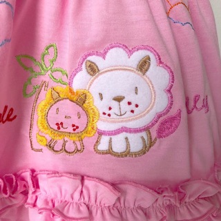 Dress Bayi  motif Singa usia 3 6  bulan  Setelan Dress topi 