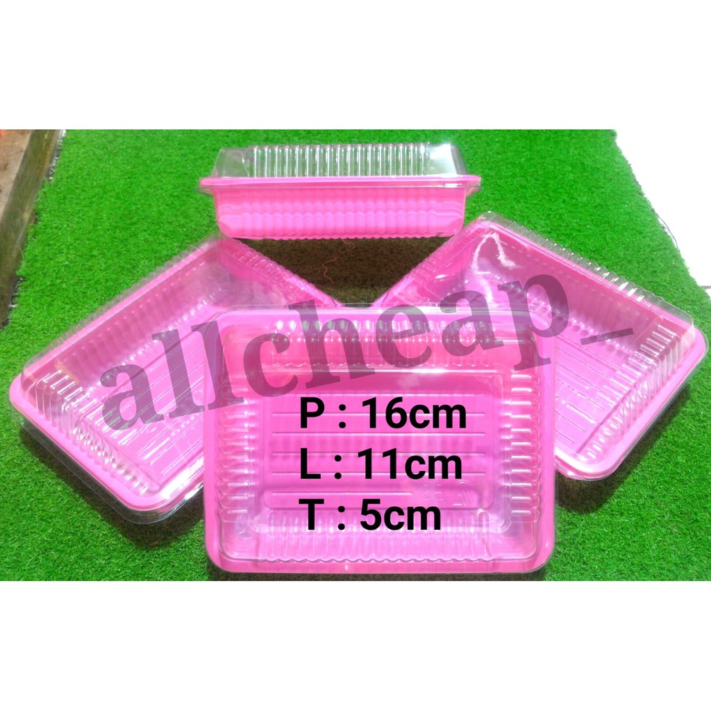 1Pcs Mika Brownies SMALL Pink Kotak Kue Nasi Lunch Box Catering Bento PINK