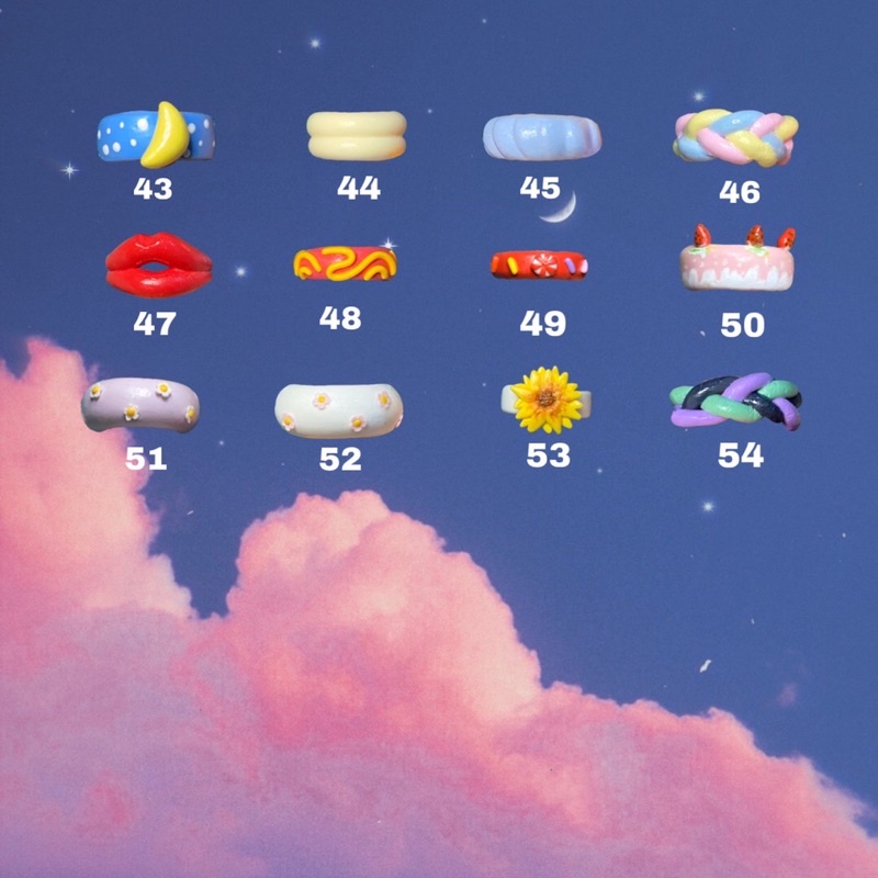 clay rings / custom clay rings / clay rings premium / clay ring / polymer clay / air dry clay / part