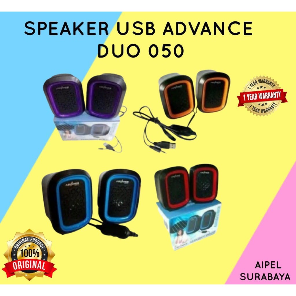 DUO050 | SPEAKER USB ADVANCE DUO 050 ORIGINAL RESMI (COLOUR BLACK)