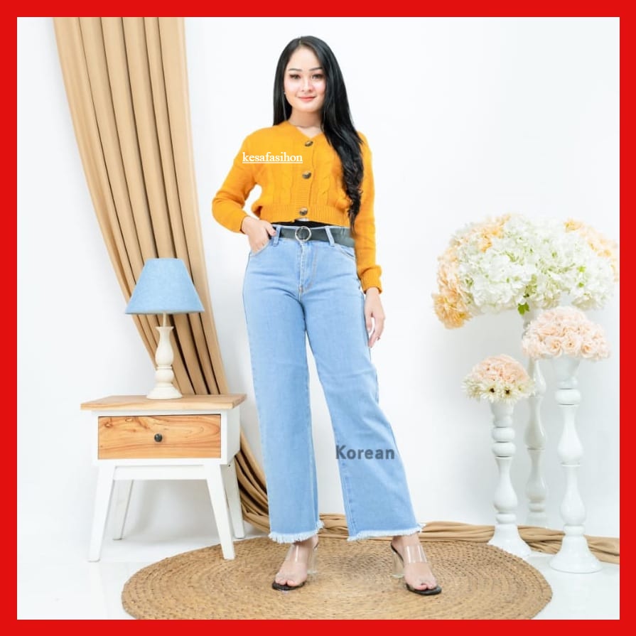 NEW ARRIVAL- CELANA KULOT RAWIS JEANS WANITA / CELANA KOREAN TERBARU!!!