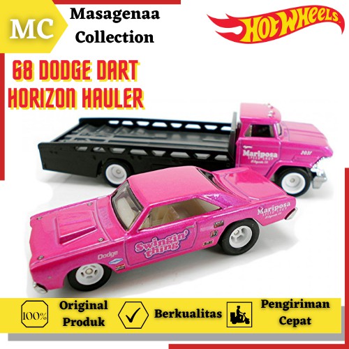 Mainan Mobilan Hot Wheels Hotwheels Hotwheel  Truck Truk Transport Pengangkut Mobil Balap Dodge Ori