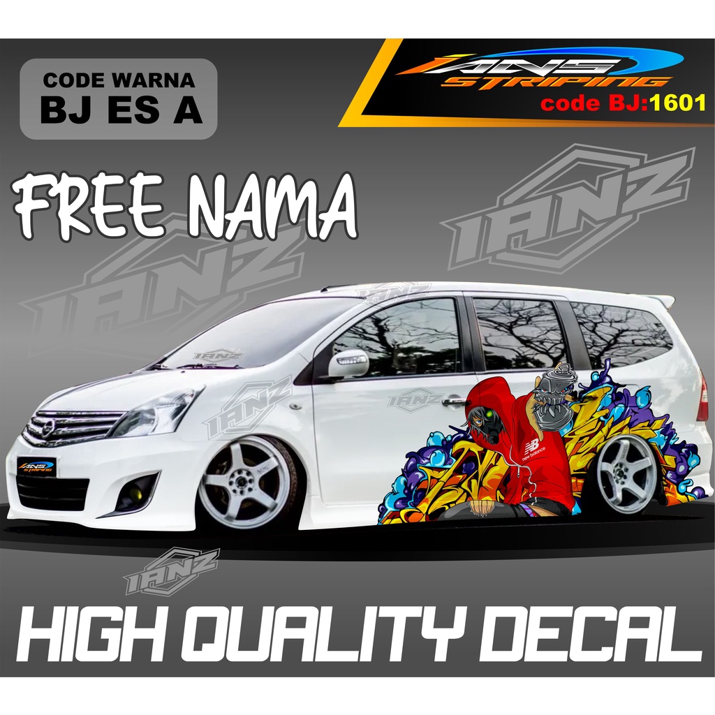 STIKER DECAL MOBIL GRAND LIVINA / STIKER MOBIL TERIOS XPANDER NEW DESAIN / VARIASI STIKER MOBIL AVANZA XENIA