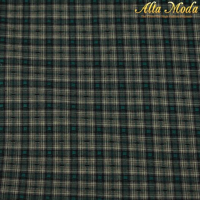 Kain | Katun Shirting Hijau Motif Tartan Hijau Quality Import (Alta Moda)