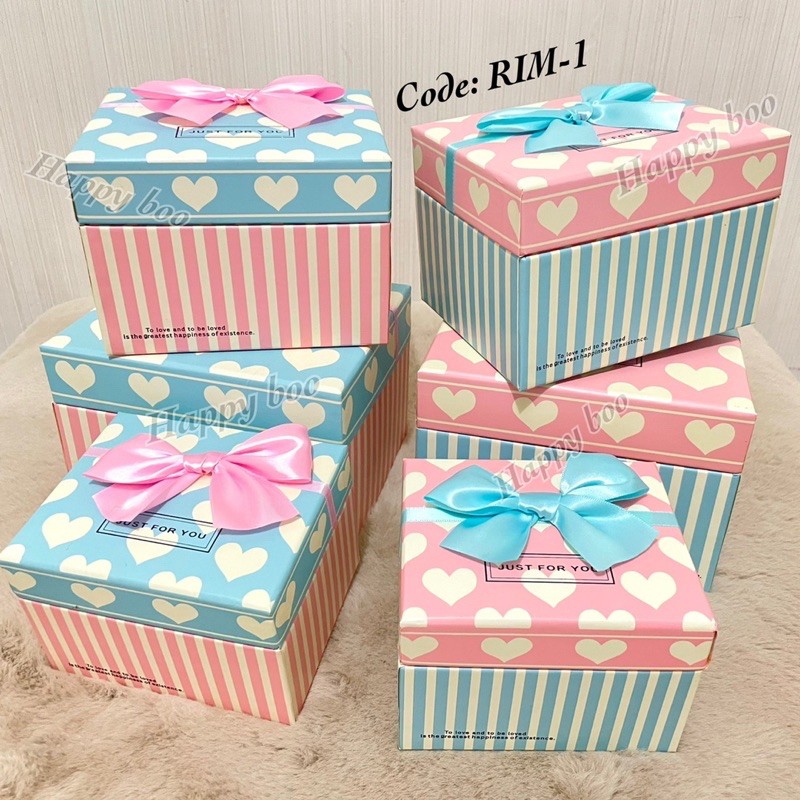 box kado kotak kado kotak hampers premium rim1 set 3 susun / satuan small medium large besar sedang