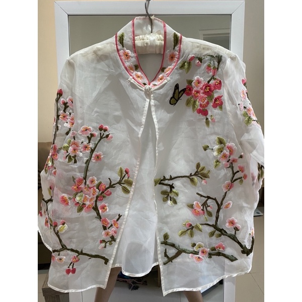 FLORA ORGANZA TOP QIPAO CHEONGSAM / BAJU Tingjing Sangjit IMLEK