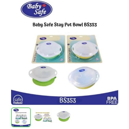 Baby Safe Stay Put Bowl Mangkok Bayi Alas Karet Anti Slip  BS353