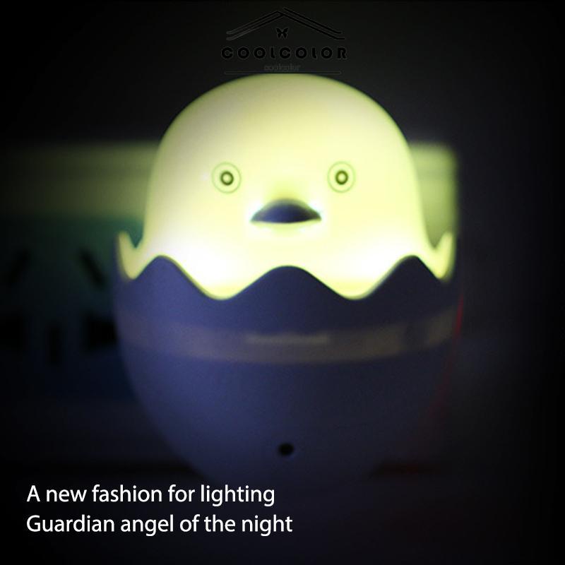 CODBebek Kuning Little Happy Bird Cahaya Kontrol Malam Lampu Lampu Leds Hadiah Kreatif- cl