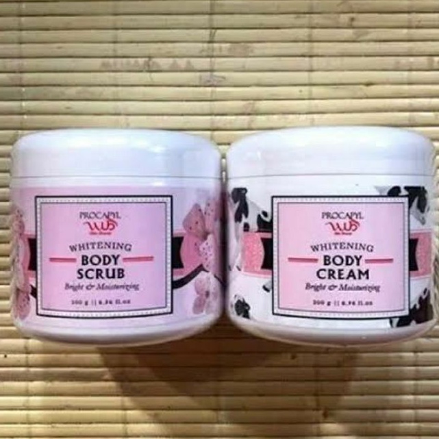 Jual PAKET WUB 200gram (Body Cream Bleaching & Body Scrub Whitening
