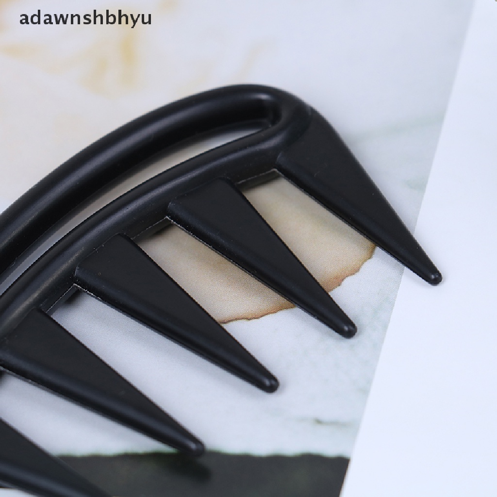 Adawnshbhyu Hiu Jumbo Gigi Lebar Hitam Handle Grip Sisir Rambut Pria Hairdressing Teeth Comb