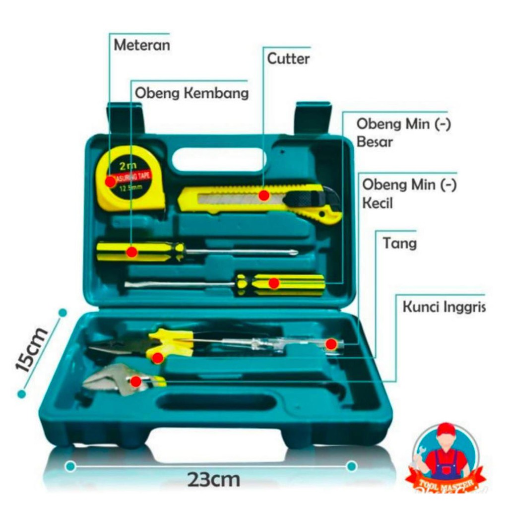 Tool kit set /  alat tukang / perkakas otomotif 7 pcs / toolkit set