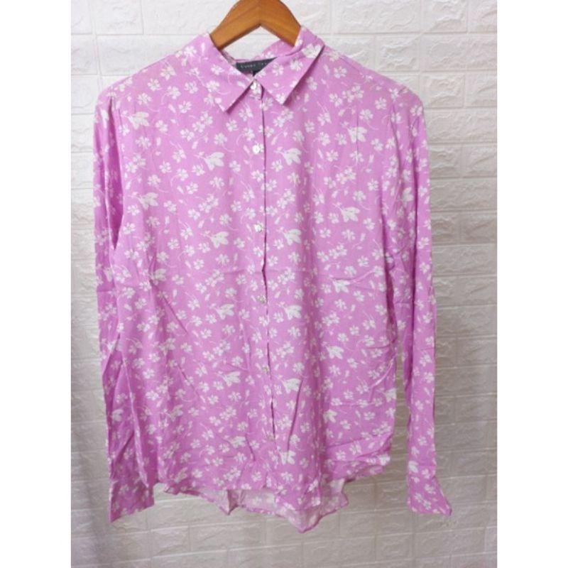 Blouse wanita dewasa kemeja perempuan lengan panjang atasan cewek lengan panjang unpeu femme motif b