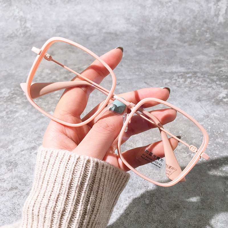 （YUZHU）COD Oversize Frame Kacamata Anti Radiasi Wanita Kacamata Korea Fashion Cewek Eyeglasses