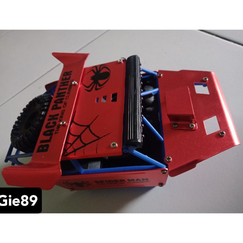 Body Kit Casing Rangka Rc Rock Crawler Qd Skala 1:16 - 1:18 Seri Avengers Spiderman/Black Panther
