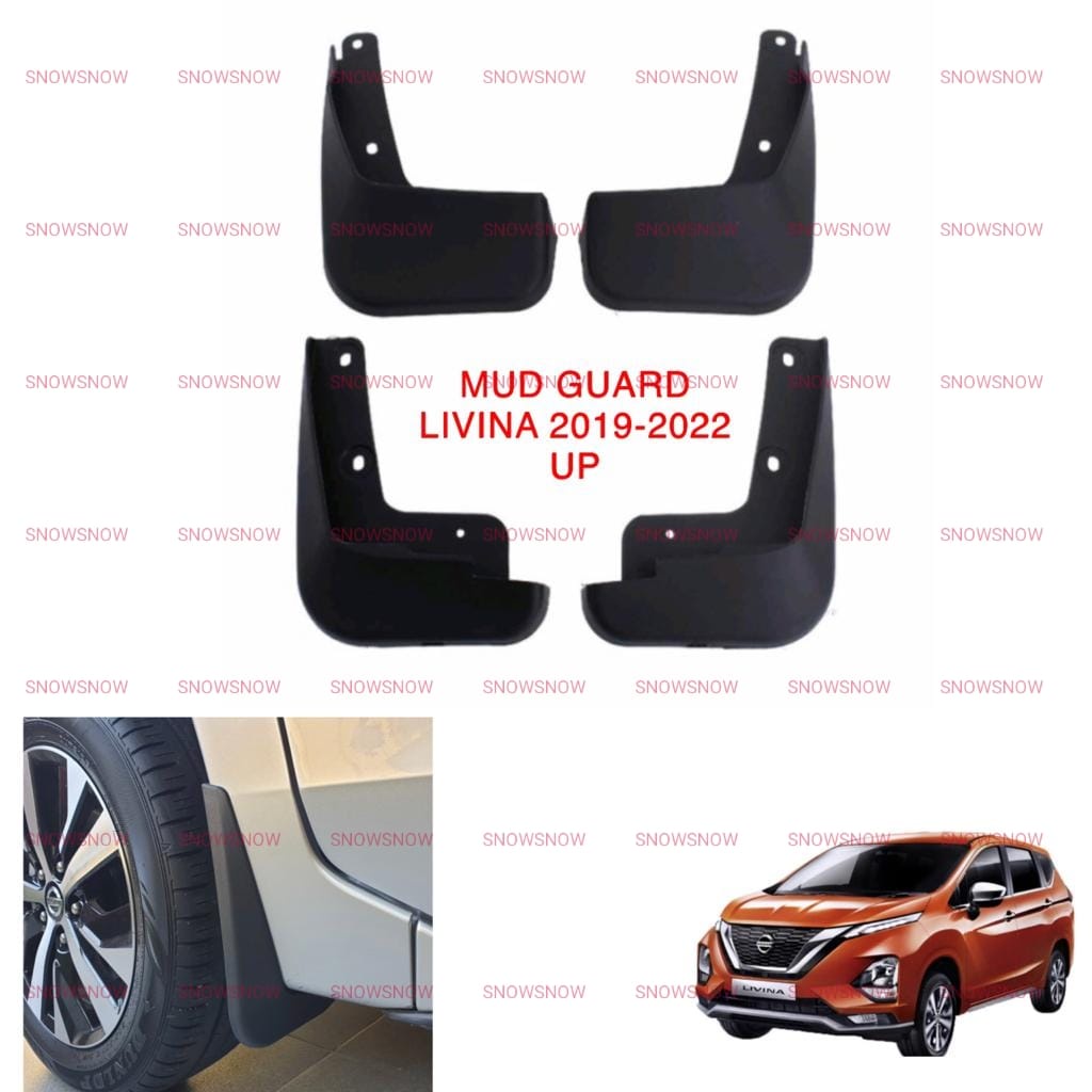 Mud Guard Livina 2019 2022 UP Karpet Lumpur Hitam