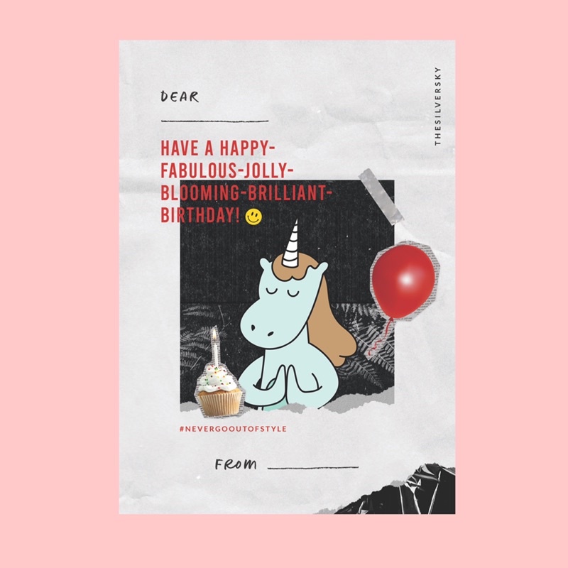 Thesilversky Kartu Ucapan Ulang Tahun / Birthday Card / Graduation / Memo