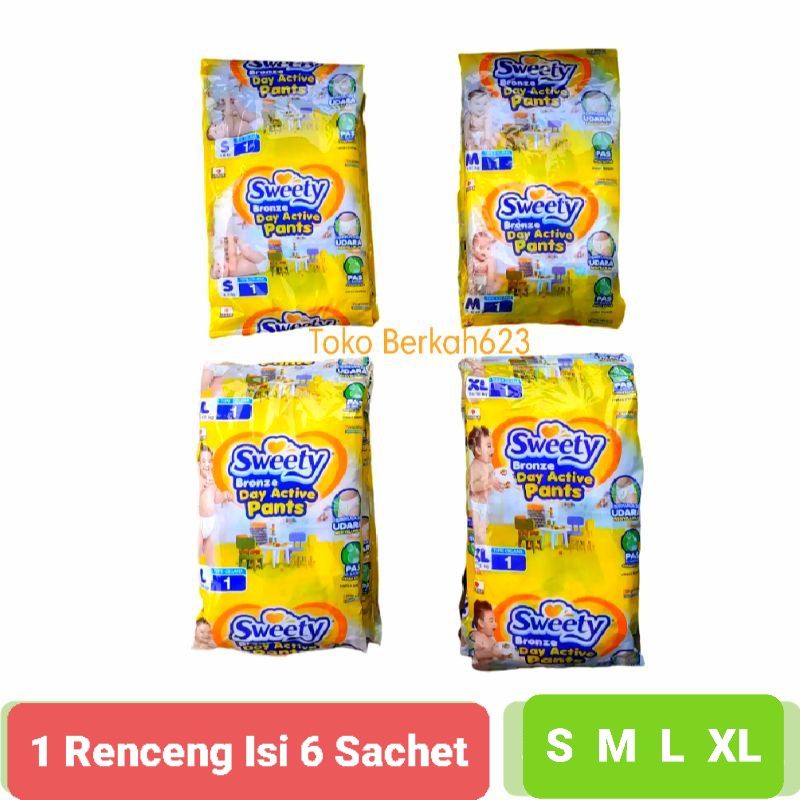 Sweety Bronze Renceng S M L XL Isi 6 Sachet