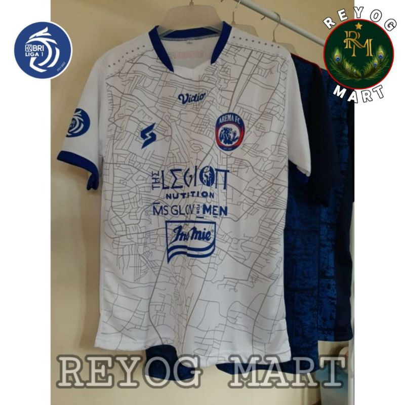 JERSEY AREMA FC AWAY 2021 - 2022 BRI LIGA 1 PUTIH TERBARU LOKAL