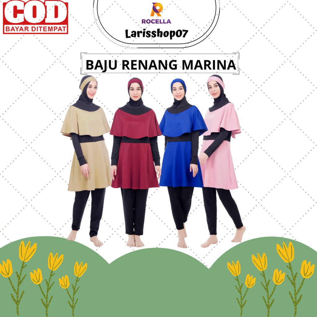 Rocella Baju Renang Muslimah Swimwear Muslimah Pakaian Renang Wanita Rocella Swimwear Marina