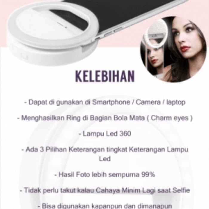 BAROKAH GAMIS Lampu Selfie Led foto makin terang glowing makin cantik tanpa filter