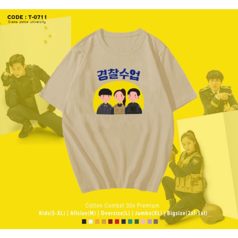 KAOS K-DRAMA POLICE UNIVERSITY/T-SHIRT K-DRAMA POLICE UNIVERSITY/KNPU