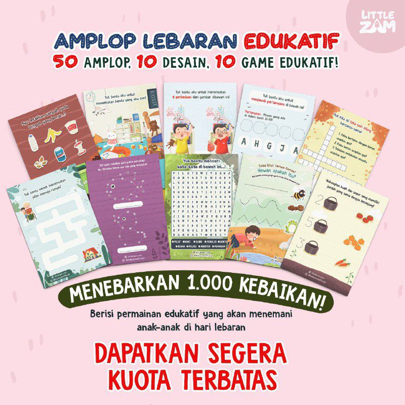 

Amplop Lebaran Edukatif dari Little Zam isi 50 lbr