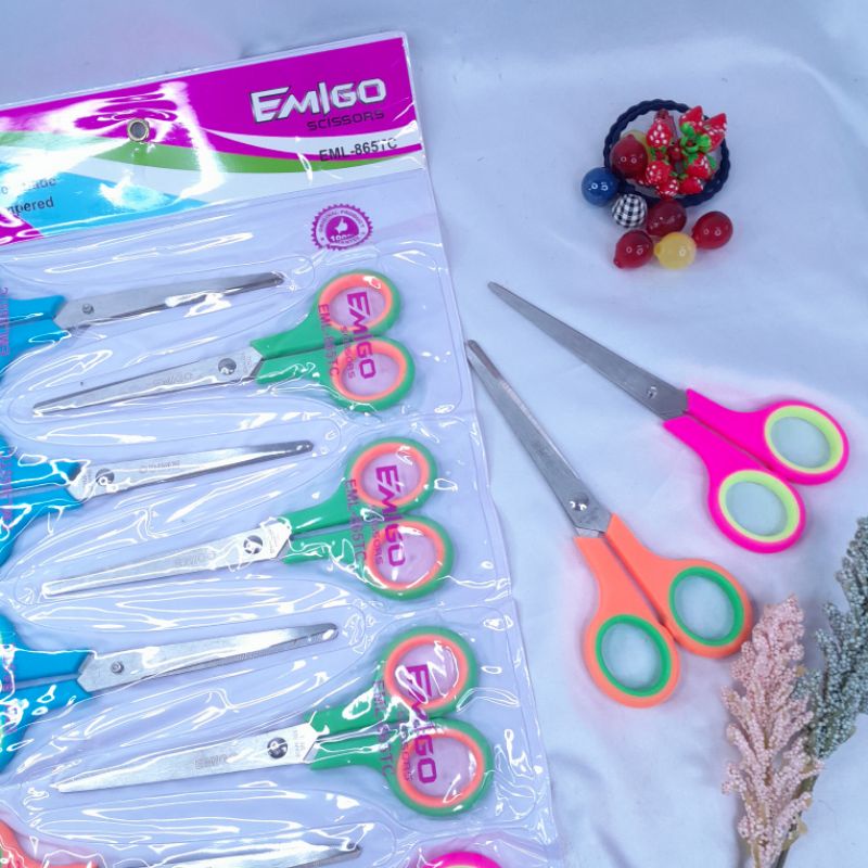 

12pcs Gunting Emigo Sedang EML-865TC Kemasan Renceng Grosir