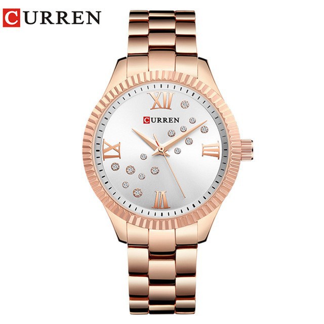 CURREN 9009 Jam Tangan Wanita Analog Stainless Steel WK-SBY