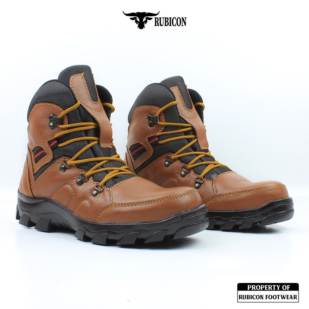 SEPATU SAFETY PRIA KULIT ASLI SEPATU BOOTS UJUNG BESI X ZOOM SEPATU GUNUNG TOURING TERMURAH