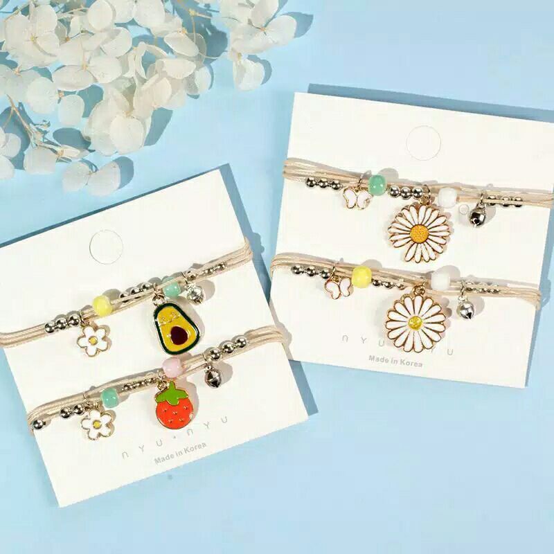 Ready Gelang Daisy Gadis kartun manik-manik keramik perhiasan persahabatan
