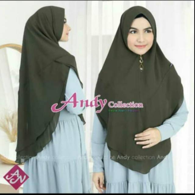 KHIMAR HIJAB ASIFA  terbaru  (Andy collection) hijab intan Khimar syar'i hijab terbaru bergo murah