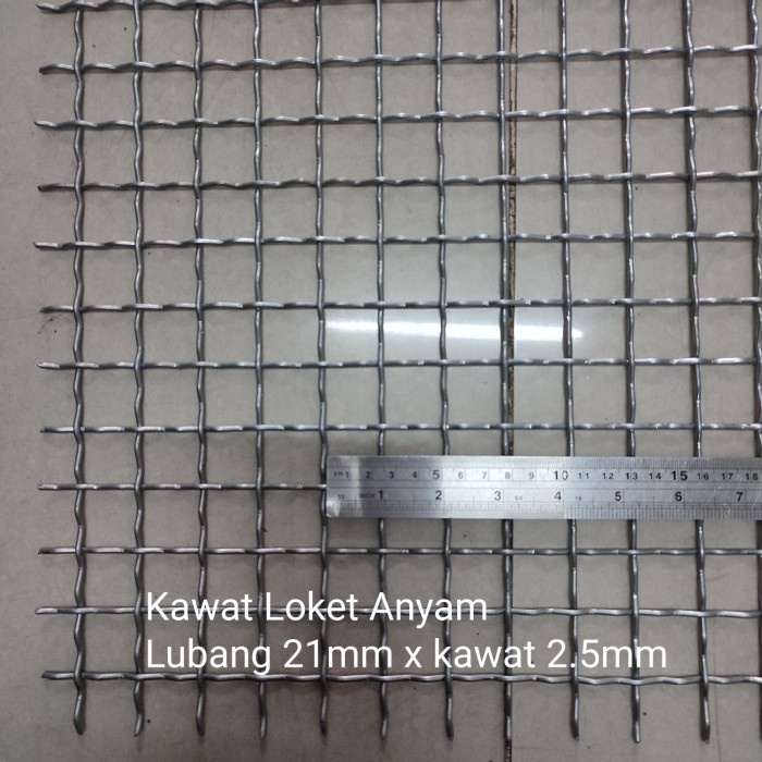 Kawat Loket Anyam Galvanis Lubang 21mm x kawat 2.5mm