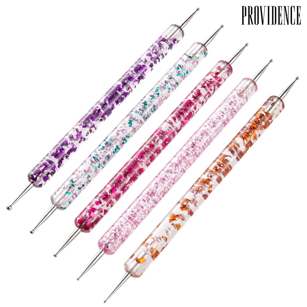 Providence 5Pcs/Set Nail Dotting Pen Double Head Flower Printing Acrylic UV Gel Painting Drawing Manicure Art Dot Point Pen for Beauty