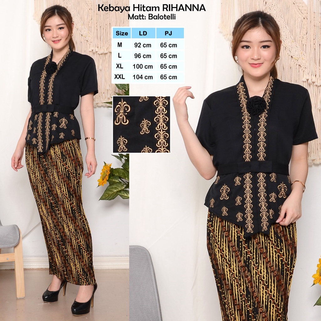 Terbaru  Atasan Kebaya Encim Rihana Katun Bordir  Wanita