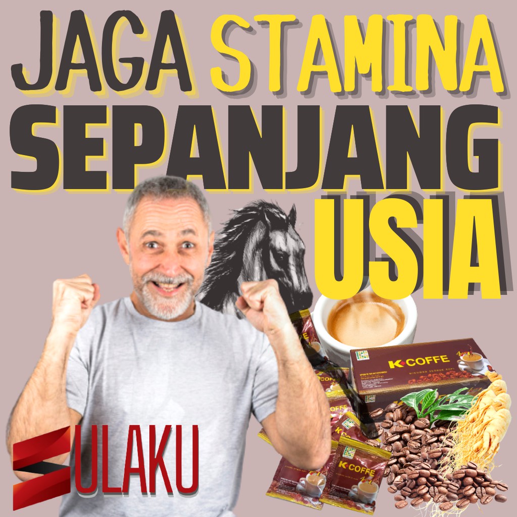 K Coffee 4 In 1 Kopi Ginseng Jaga Stamina Sepanjang Usia