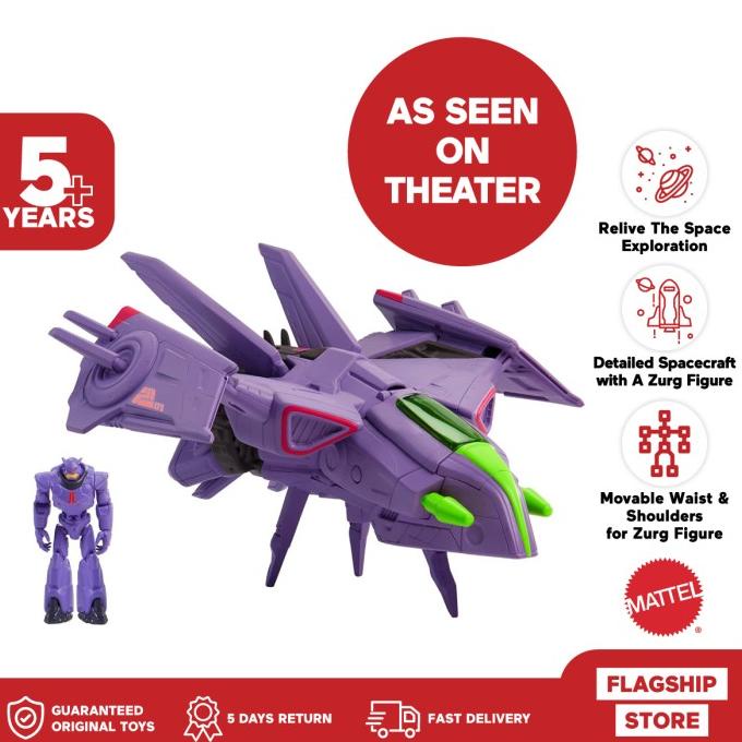 Lightyear Hyperspeed Series Zurg Fighter Ship & Zurg - Mainan Action