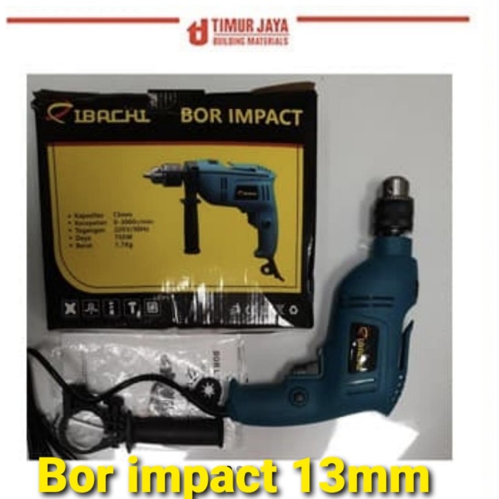 IBACHI 13 mm Variable Speed Mesin Bor Beton Impact ryu Drill