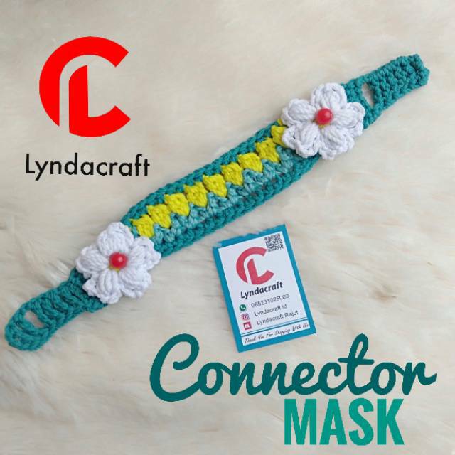 Connector mask penyambung tali masker rajut cantik
