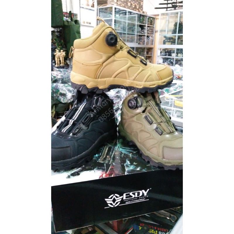 Sepatu esdy tactical tali putar