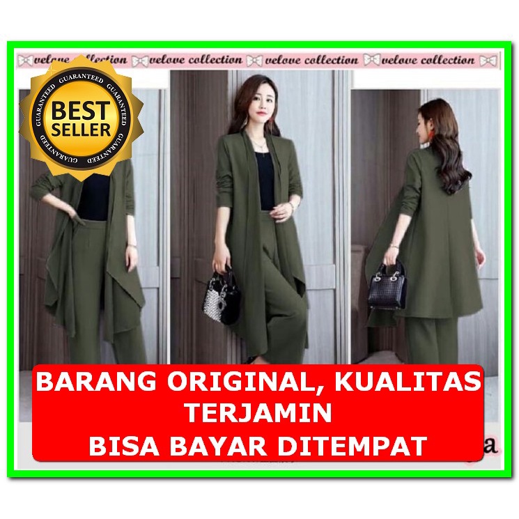 One Set Jumbo Tie Dye Setelan Wanita Lengan Panjang Rayon Xl Baby CY999 Set 2In1 Cardi Alissya Arm