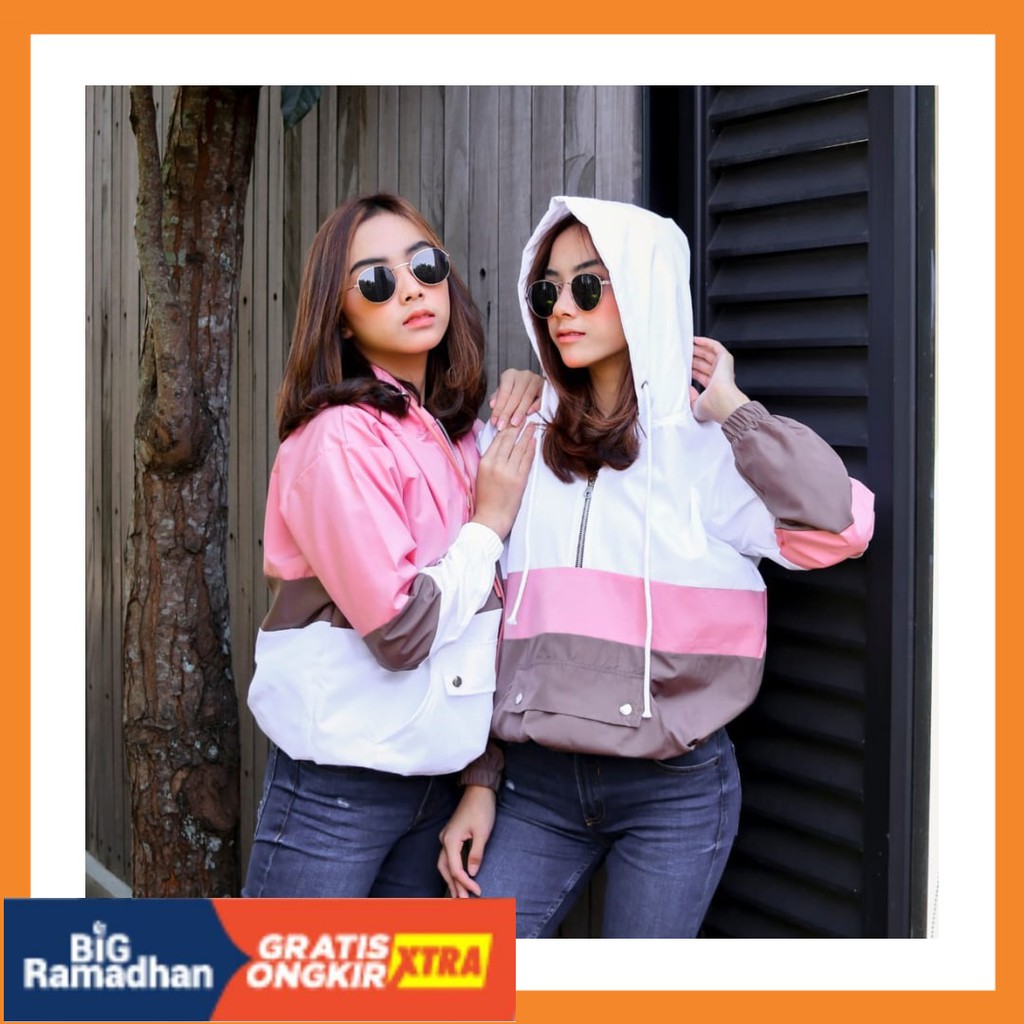 POLOS MOTIF MERAH PUTIH HITAM BIRU KUNING ASLI / BRIO JAKET WANITA | JAKET WANITA | JAKET HOODIE