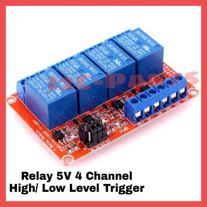 Relay 5V 4 Channel Module High / Low Level Trigger Opto Isolation 4 CH